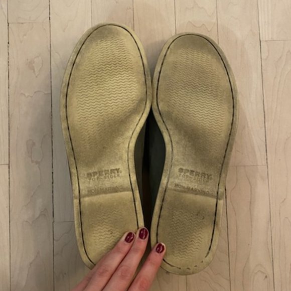 Men's Blue Gray Sperry's - Picture 3 of 5